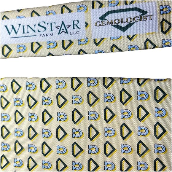 Vinyard Vines Silk Tie Custom Collection Gemologist Windstar Farms Horseshoes - Picture 6 of 7